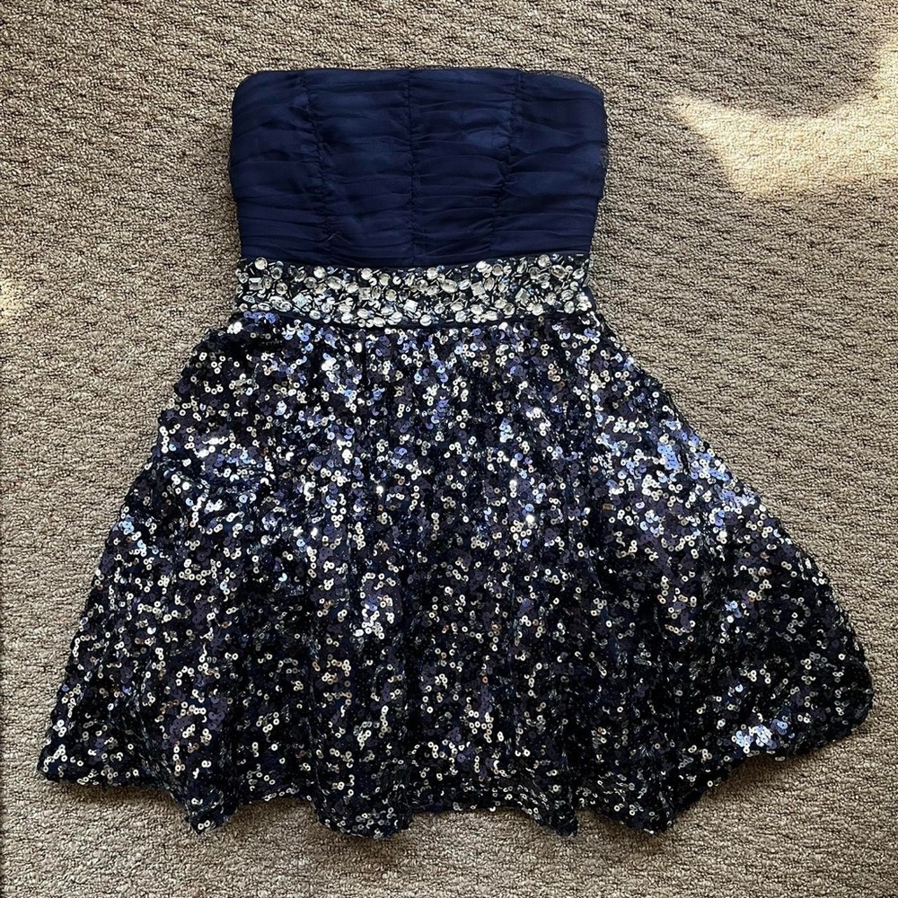 My Michelle Midnight Blue Sequin Dress